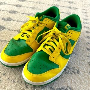 Nike low dunks Brazil Green and Yellow size 11 men
